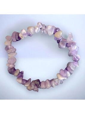 Purple Beaded Stone Bracelet